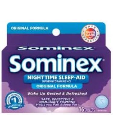 Sominex Original Formula Tablets 16 Tablets (Pack of 6) | Fast International Shipping | Quality Sleep Aid - Buy Online on GoSupps.com