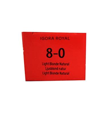 Schwarzkopf IGORA ROYAL Permanent Color Creme 8-0 Light Blonde Natural 2.1 oz - Pack of 1 - Buy Online on GoSupps.com