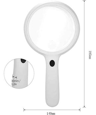Magnifying Glasses Vision aids LED Handheld Magnifying Glass with Light Handheld Illuminated Super High Clarity Lightweight for Seniors Low Vision Books Pages Magazines Newspapers and Maps Statio - Buy Online on GoSupps.com