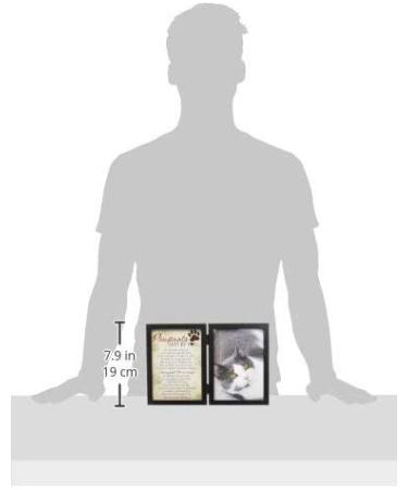 Pawprints Pet Memorial 5x7 Frame for Cats | Pawprints Left by You Poem | Pet Tag Included - Buy Online on GoSupps.com