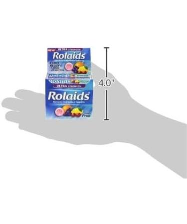 Rolaids Ultra Strength Fruit Tablets 10 Count x 12 Pack - Fast Heartburn Relief - Buy Online on GoSupps.com