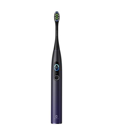 Oclean X Pro Smart Electric Toothbrush 3 Modes with Whitening Quick Charge for 30 Days Anti-Mould Design IPX7 Deep Purple Purple 1 count (Pack of 1) Toothbrush