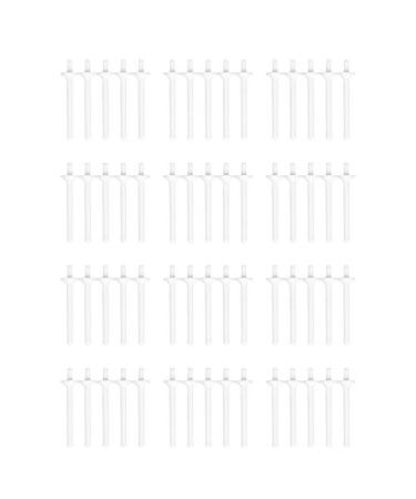 Gaoominy 60Pcs Nose Wax Stick Applicator Spatula Plastic Nose Waxing Strips Nose Clean Eyebrow Nose Hair Removal