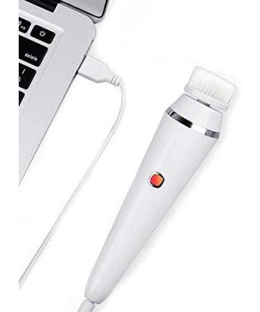 RIYAN White Electric Waterproof Wash Brush Set Deep Cleansing Skin Heads Rechargeable Spin Face Brush - Buy Online on GoSupps.com