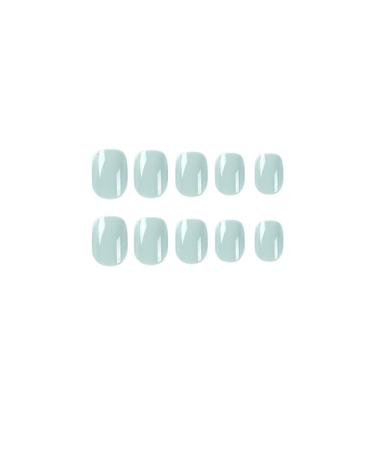 Buy Kxamelie Saga Green Feder Nails - Cute Pure Color Press-On Acrylic Nails for Small Hands | Full Cover Various Sizes - Buy Online on GoSupps.com