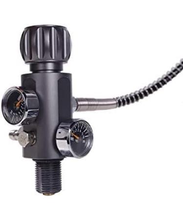 M18x1.5 Paintball Fill Station Dual Gauge Valve with 20 High Pressure Hose - Up to 4500psi | PCP Air Gun Charging System - Buy Online on GoSupps.com