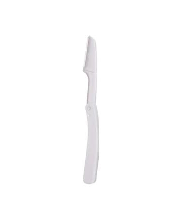 Safe Folding Ladies Face Shaver Eyebrow Trimmer Blade Anti-Scratch Makeup Tools Eyebrow Trimmer Face for Women(01 white)