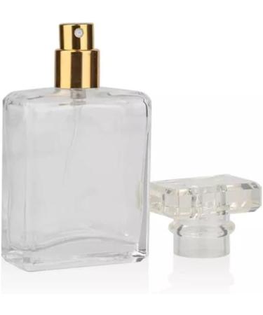 50ml Empty Rectangular Glass Perfume Bottle with Atomizer - Ideal for Travel & DIY Fragrances | International Shipping Available - Buy Online on GoSupps.com