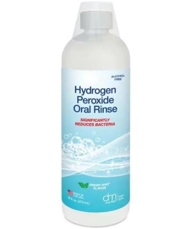 DenMat Hydrogen Peroxide Oral Rinse - 16oz Fresh Mint Flavor | Alcohol-Free for Oral Health & Gum Irritations - Buy Online on GoSupps.com