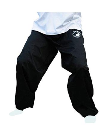 ZooBoo Chenjiagou Taichi Lantern Pants - Practice Uniforms Tai chi Clothing Black Cotton Cloth Martial Arts Practice Pants Medium