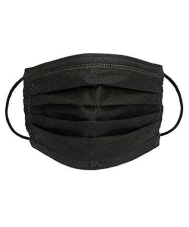 1TAC Black Disposable Face Masks Ultra Safe and Comfortable 3D Structure Fits To Your Face 50