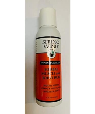 Spring Wind Herbal Muscle and Joint Rub (Warm Version) - Soothes Sprains Strains and Stiff Aching Muscles and Joints