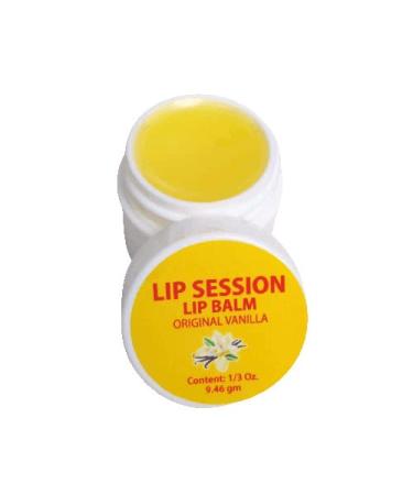 Lip Session Lip Balm Vanilla (Original) Flavor .33 Oz. Jars with Vitamin E & Cocoa Butter - Moisturizes & Soothes Dry Cracked or Chapped Lips (6 Pack) - Buy Online on GoSupps.com