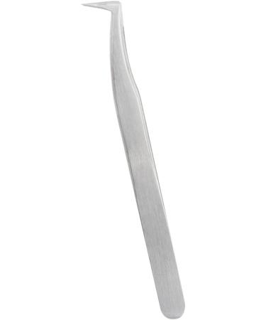 Premium L-Shaped Precision Stainless Steel Tweezers for Eyelash Extensions - Curved & Pointed for Perfect Volume - Buy Online on GoSupps.com