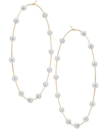 YRlilicc Large Hoops Super Huge Circle Pearls Earrings | Lightweight Fashion Jewelry for Women - Buy Online on GoSupps.com