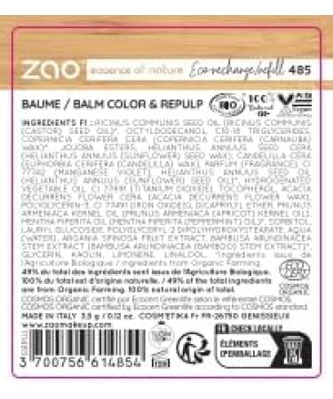 ZAO Refill Colour & Repulp Balm 485 Pink Nude - Buy Online on GoSupps.com