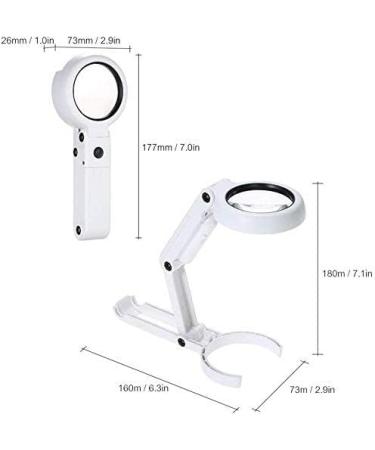 Magnifier LED Handheld Magnifying Glass with Light Large Portable Desktop Magnifier Large Portable Illuminated Magnifier Magnifying Glass for Reading - Buy Online on GoSupps.com