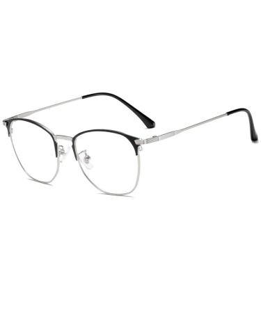 Zhuyiqz retro round reading glasses anti blue light computer reader anti uv cute presbyopia glasses flat light mirror (color: C2 size: +250) +250 C2