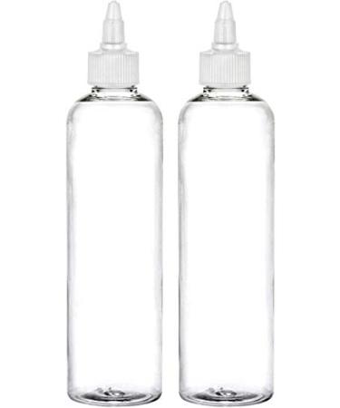 Twist Top Applicator Bottles 8 OZ Crystal Clear Squeeze Empty Plastic Bottles BPA-Free PET Refillable OpenClose Nozzle - Multi Purpose (Pack of 2) - Buy Online on GoSupps.com