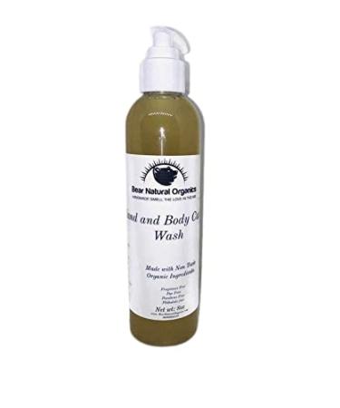 Bear Natural Organics Liquid Castile Hand Body Wash Soap 8oz Unscented
