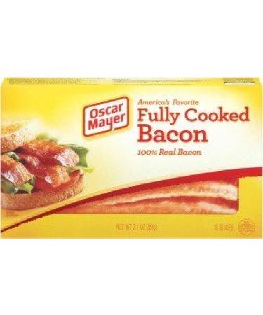 Oscar Mayer, Fully Cooked Bacon, 2.52oz Box (Pack of 4)