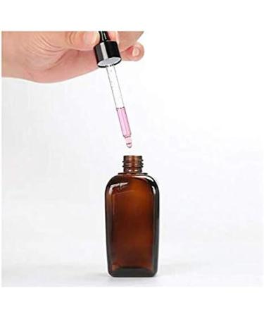 VASANA 3PCS Refillable Thicken Square Amber Glass Essential Oil Dropper Bottles with Glass Eye Dropper Cosmetic Sample Aromatherapy Elite Fluid Jars Travel Containers 10ml/0.34oz - Buy Online on GoSupps.com