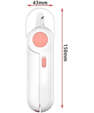 Aleenfoon Professional Dog Nail Scissors with Light & Spray-Proof Protection - Nail Cutter & File for Medium & Small Pets (Pink) - Buy Online on GoSupps.com