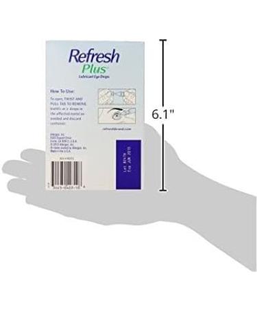 Refresh Plus Lubricant Eye Drops - Long Lasting Relief & Protection for Dry Eyes | 100 Single Use Vials - Buy Online on GoSupps.com