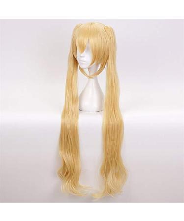 Buy 100Cm Kaho Hinata Blonde Cosplay Wig - Long Wavy Ponytails - Heat-Resistant Fiber Wigs with Cap for Women - Buy Online on GoSupps.com