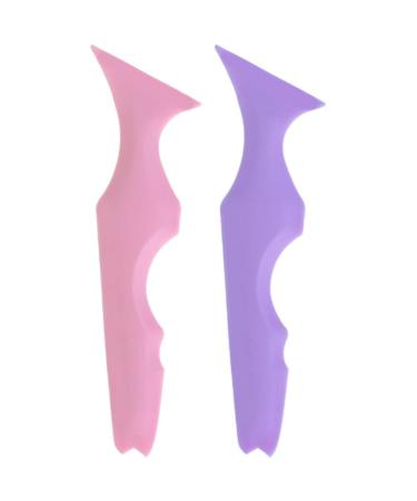 COHEALI Eyeshadow Stencils 2pcs Silicone Beauty Ruler Eyeshadow Silicone Eyeliner Shield Silicone Eyebrow Stencil Bevel Cream