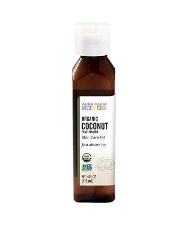 Aura Cacia Organic Skin Care Oil Coconut Fractionated 4 fl oz (118 ml)