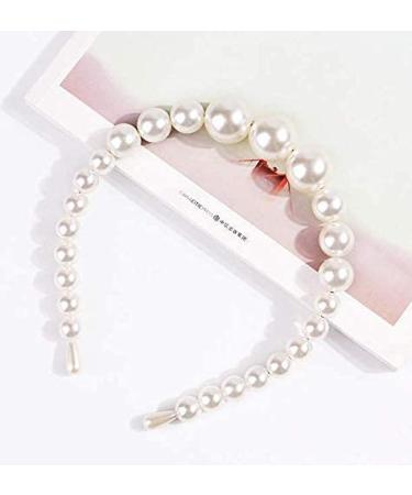 Aeyistry White Faux Pearl Headband - Elegant Hair Hoop for Women and Girls - Buy Online on GoSupps.com