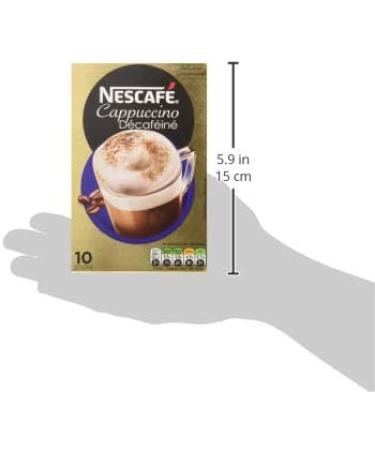 Nescaf Decaf Cappuccino - Soluble Coffee - Box of 10 Sticks - Pack of 6 Boxes (60 Sticks) - Buy Online on GoSupps.com