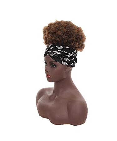 Synthetic Buns Boy Wig Hair Accessories Girl Ballerina Afro Puff Wigs For Black Women Ponytail 10 INCH 1BT30