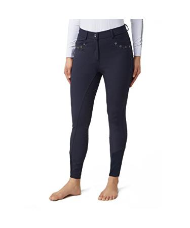 TrustRider-Women's Full Seat Silicone Grip Breeches Horse Riding Pants Navy 22