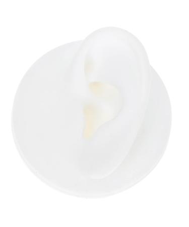 1stk presentation stand for ear models ear model made of silicone piercing exercise tools resin art piercing ear model flexible 3D white crystal silicone in food quality
