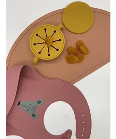 Blumie Non Spill Snack Pot for Toddlers - BPA Free Silicone Finger Food Cup with Lid for Kids - Daisy Pink - Buy Online on GoSupps.com
