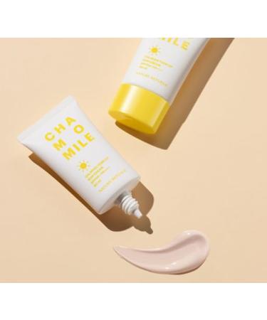 Chamomile Calming Tone-Up Sun Cream SPF50+ PA++++ Made in Korea Pink Tone-Up Non-Sticky with Chamomile Flower Oil - Buy Online on GoSupps.com