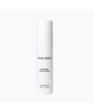 AS OF TODAY R-Peptide Night Cream 1.35 fl oz. 40ml Anti-aging Night Creams for Winkle Reduction w/ 2% Niacinamide - Soothing & Deep Hydrating Skincare for Women - Minimal & Clean Beauty