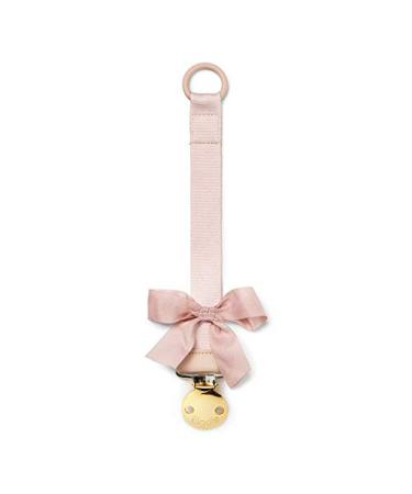 Elodie Details Pacifier Chain 2 Pack | Fabric & Stainless Steel Clip | Universal Silicone Ring | Powder Pink & Soft Terracotta - Ideal for Baby Boys & Girls - Buy Online on GoSupps.com