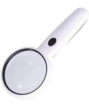 Magnifiers Handheld 5/12Times Handheld Magnifying Glass with 2 Led Lights for Reading Inspection Explodetector Magnifier Comfortable Anniversary