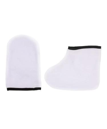 Paraffin Wax Gloves Hand Foot Care Exfoliating Covers Paraffin Wax Protection Retain Heat Hand Foot Care Gloves Set for Removing Dead Skin hand moisturizer gloves
