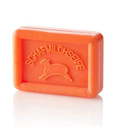 Ovis sheep's milk soap 100g -Blutorange cleaning and care with sheep's milk in pap Packaging / zero waste without microplastics or mineral oil