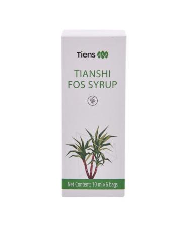 Tiens FOS Syrup - Premium Fructooligosaccharides Syrup for Digestive Health - Gut Health Syrup - 6 Sachets x 10ml (60ml)