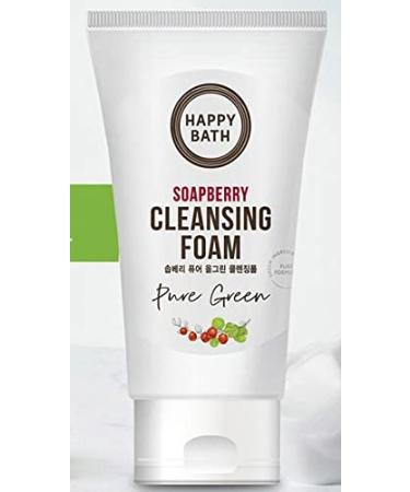 Happy Bath Soapberry Pure All Green Cleansing Foam 150g - Natural Deep Cleanser for Radiant Skin | Buy Internationally - Buy Online on GoSupps.com