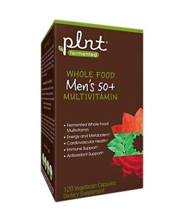 plnt Fermented Whole Food Multivitamin for Men 50+ - Supports Immune Metabolism & Bone Health (120 Vegetarian Capsules)