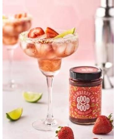 GOOD GOOD Sweet Strawberry & Blackcurrant Jams - Keto Friendly - Low Calorie Without Added Sugars - Vegan - Gluten Free - Preserves - 330g Jars - Buy Online on GoSupps.com