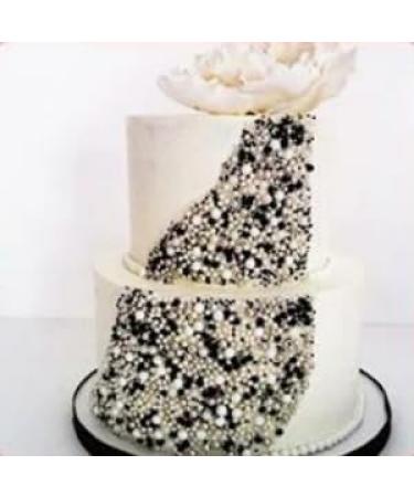 Edible Black Pearls Cake Decoration - 120g for Birthday Halloween Thanksgiving Christmas Parties & Desserts - Buy Online on GoSupps.com