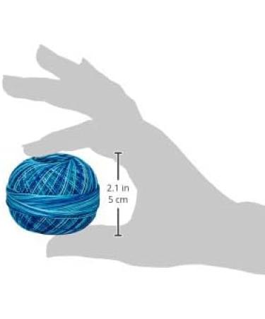 Lizbeth Egyptian Cotton Crochet Tatting Knitting Thread Size 20 - Peacock Blues (25g, 210 Yards) | HH20149 - Buy Online on GoSupps.com