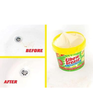 Pkge 350g Elbow Grease Power Paste Bath Cleaners with Fresh Lemon Fragrance for Cleaning Tough Stains Multi-Surface Cleaner for Kitchen Oven Bathroom Includes 1 Cleaning Sponge - Buy Online on GoSupps.com